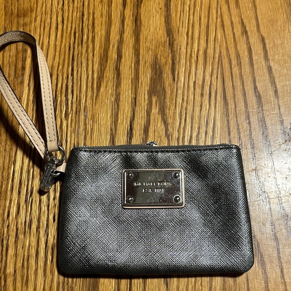 Michael Kors Black and Tan Wristlet - Picture 1 of 4